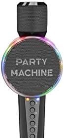 Singing Machine SMM548 - Microfono portatile per karaoke con Bluetooth, altoparlante, effetti vocali, controllo dell'eco, luci LED multicolore