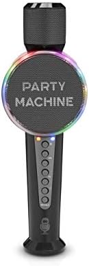 Singing Machine SMM548 - Microfono portatile per karaoke con Bluetooth, altoparlante, effetti vocali, controllo dell'eco, luci LED multicolore