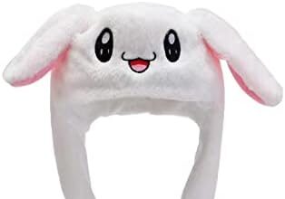 TLHWIN Cappello da Coniglietto con Orecchie in Movimento, Cappello da Coniglio in Peluche Simpatici con Orecchie in Peluche per Ragazze Giocattoli da Regalo per Ragazzi