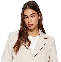 Trendyol Damen Gerade Lange Ärmel Tailliert Mantel Cappotto Donna