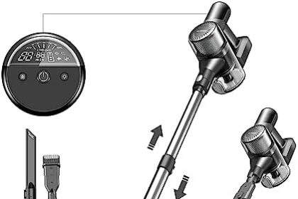 Ultenic U12 Vesla Aspirapolvere Senza Fili, Anti-groviglio, Green Eye™ Tecnologia, 35.000PA, 1L, 450W, Scopa Elettrica Potente, 45 Min Autonomia