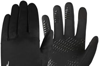 WESTWOOD FOX WFX Guanti termici invernali antivento guanti da corsa touch screen caldi antiscivolo in silicone guanti da ciclismo per uomo donna polsino elastico per guida, sci, corsa, calcio sport