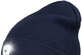 Wmcaps Cappello Uomo Illuminato Berretto 4 LED, Cappello con Luce LED Invernali Berretto a 3 Livelli di luminosit LED, Rimovibile Lavabile Beanie cap Regali Uomo Donna