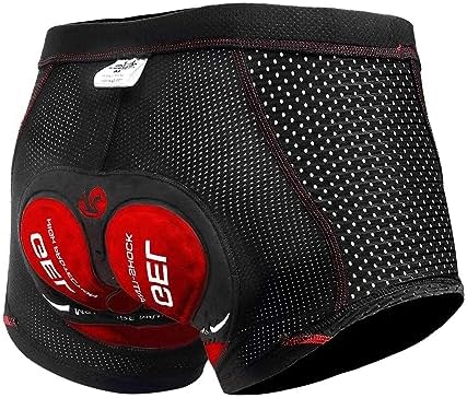 X-TIGER Ciclismo Uomo 5D Gel Imbottito Boxer Traspirante Biancheria Intimo Mutande Pantaloncini da Ciclismo Bici