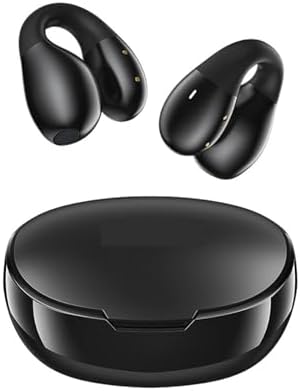 ZiShak Cuffie Auricolari Bluetooth Stereo Wireless, Design con Orecchio a Clip, qualità Audio HiFi Senza perdite, Nero