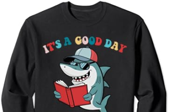 È un buon giorno per leggere uno squalo libro Giornata mondiale del libro 2024 Felpa