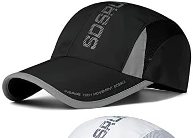 AYPOW 2 Confezioni Cappello da Baseball Asciugatura Rapida, Moda Sport all'Aria Aperta Traspirante Leggero Pieghevole Cappellini da Baseball cap, Regolabile Berretto Cappellino Visiera, Uomo e Donna