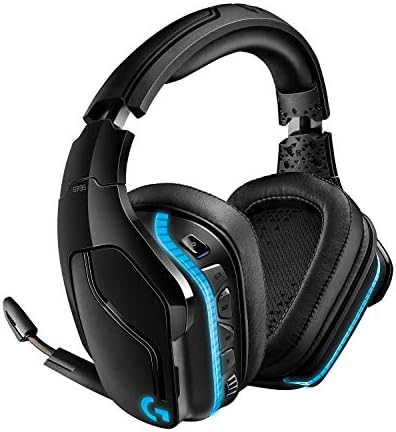 Logitech G Cuffie da gioco RGB wireless Logitech G935, audio surround 7.1, DTS X 2.0, driver Pro-G da 50 mm, 2,4 GHz, microfono Rocker, PC/Mac/PS4/Nintendo Switch - Nero