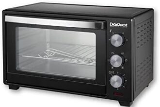 Digiquest Forno Elettrico 30L1600Watt Ventilato Timer 60 min. con spegnimento automatico e Illuminazione interna - Doppio vetro temperato resistente al calore Conforme alle nuove normative CE A13/EK1