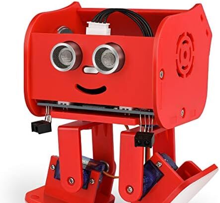 ELEGOO Progetto Arduino Kit Robot Biped Arduino di Pinguino Bot con Tutorial di Assemblaggio, Kit STEM per Hobbisti, Giocattoli STEM per Bambini e Adulti (Rosso)