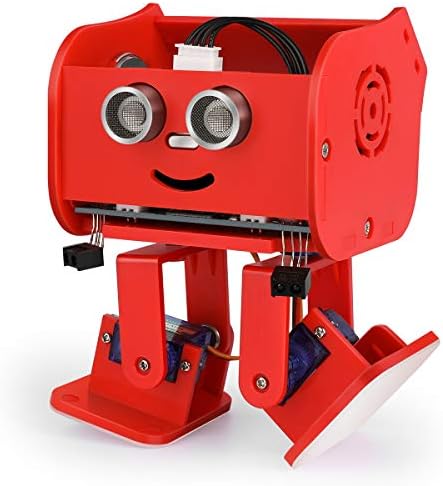 ELEGOO Progetto Arduino Kit Robot Biped Arduino di Pinguino Bot con Tutorial di Assemblaggio, Kit STEM per Hobbisti, Giocattoli STEM per Bambini e Adulti (Rosso)