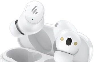Edifier TWS1 Pro 2 Cuffie True Wireless, Cancellazione Attiva del Rumore -42dB, Chiamate Dall'AI con 4 Microfoni, Rilevazione Auricolare, Ricarica Veloce, Modalità Game, Bluetooth 5.3 - Bianco