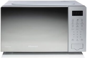 Hisense, H20MOMS4 - Forno microonde 20L, 700W, display LED con comandi touch, 6 funzioni, Colore specchio