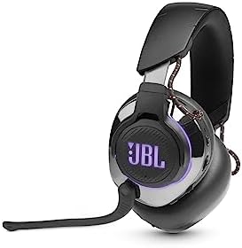JBL Quantum 810 Cuffie Gaming Over Ear Wireless 2,4 Ghz e Bluetooth, Headset con Microfono e Cancellazione Attiva Rumore, RGB e Dual Surround, Compatibilità Multipiattaforma PC e Console, Nero