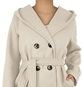 JOPHY & CO. Cappotto Doppiopetto Donna Invernale con Tasche e Bottoni (cod. 6557 & 6595) (Beige/1 (cod. 6595), 3XL)