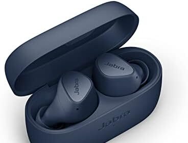 Jabra Elite 4 Auricolari Wireless, Cancellazione Attiva del Rumore, Discreti e Comodi, Bluetooth, Riproduzione Spotify Tap, Google Fast Pair, Microsoft Swift Pair e Multipoint, Navy