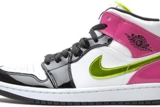 Jordan Air 1 Mid Se White/Cyber-Active Fuchsia Cz9834 100 - Numero, Bianco/Cyber-active Fuchsia, 41 EU