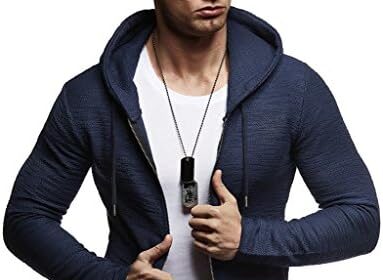 Leif Nelson Giacca di Felpa con Cappuccio Uomo Giacca Sudore Hoodie LN-6301