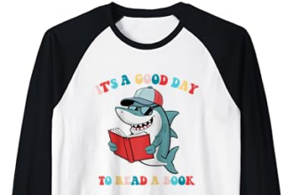 È un buon giorno per leggere uno squalo libro Giornata mondiale del libro 2024 Maglia con Maniche Raglan