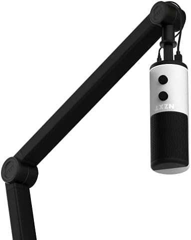 NZXT Boom Arm - AP-BOOMA-B1 - Boom Arm per lo streaming del microfono - Conserva discretamente i cavi USB e XLR - Morbido e silenzioso - Cover per canali via cavo - Nero