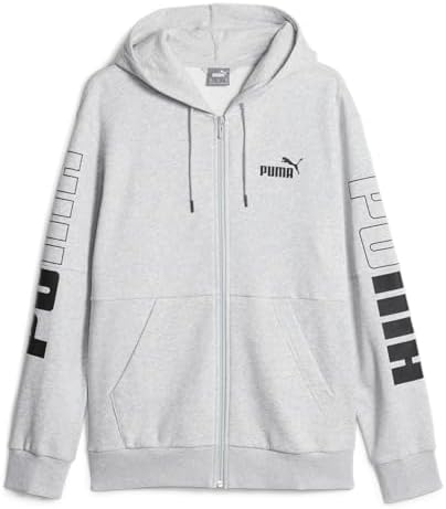 PUMA Power Colorblock Felpa con Cappuccio Full Zip FL Sudore Uomo