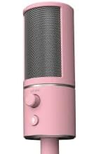 Razer Seiren X Quartz - PC Gaming USB Microfono a Condensatore per Streaming, Resistente agli Urti, Porta di Monitoraggio Cuffie da 3.5 mm a Latenza Zero, Shock Mount Incorporata, Rosa