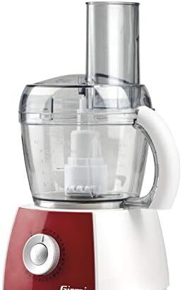 Girmi RB15 Robot Multifunzione, 300W, 10 velocità, Funzionamento Pulse, Capacità 0,8 Lt, Accessori multiuso, Doppio sistema di sicurezza, Rosso/Bianco