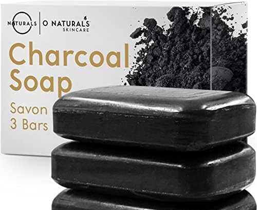 Sapone Nero al Carbone Attivo Mani Viso e Corpo 100% Naturale Vegan Con Oli Essenziali Terapeutici Pelle Grassa Disintossicante Idrata Uomo & Donna 3pz 113gr Ciascuna