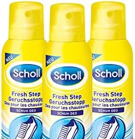 Scholl Fresh Step - Spray antiodore per scarpe fresche, confezione da 3 (3 x 150 ml)