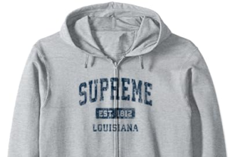 Supreme Louisiana LA Design sportivo sportivo vintage Felpa con Cappuccio