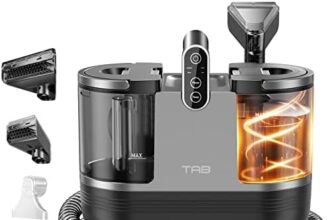 TAB Lavatappeti Detergente per macchie FastHeating per tappeti, tappezzeria, scale, automobili, lavaggio con acqua calda 60°C, tecnologia a due serbato|forte