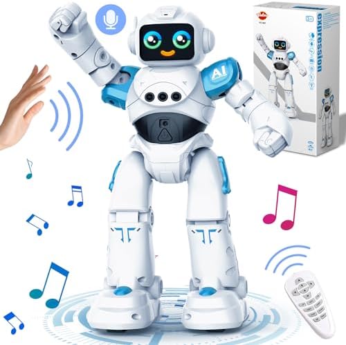 VATOS Robot giocattolo per bambini da 3 a 12 anni - Robot telecomandato, robot programmabile con controllo dei gesti che balla e cammina, robot intelligente per bambini regalo di compleanno