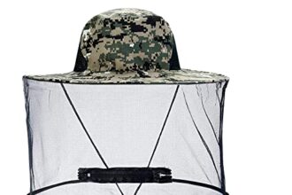 HEAWAA Camouflage Cappello Anti-zanzare Insetti, Cappello da Apicoltore con Velo per Uomo Donna Pesca All'aperto e Viaggi in Campeggio