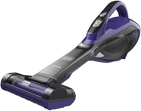 Black+Decker Dva325Jp07-Qw Aspirabriciole senza Fili a Batteria Litio Bocchetta Aspirante Ed Estendibile, Capacità 500 Ml, 21W, Nero Porpora