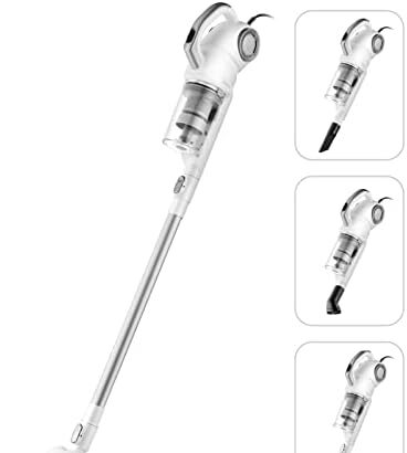 Midea MCS2045IT Aspirapolvere, 2 In 1 Scopa Elettrica con Filo, Aspirapolvere Potente 15Kpa, Tecnologia Ciclonica e Senza sacco, Soddisfa Varie Scene Di Pulizia, Bianco e Argento