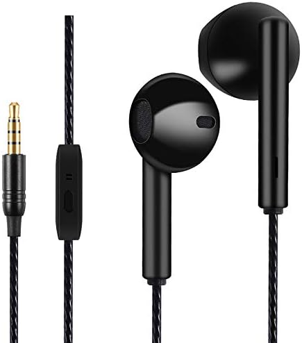 GAMURRY Auricolari, Cuffiette, Auricolare, Cuffie sportive, Resistente al Sudore, Isolamento del Rumore, Alta Qualità del Suono, Bassi Potenti, per Samsung,Xiaomi,Sony,Huawei etc (Nero)