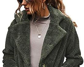 BUOYDM Cappotto Giacca Donna Giacca in Peluche Invernale Parka Elegante Outerwear Caldo Lapel Giacche Cappotti