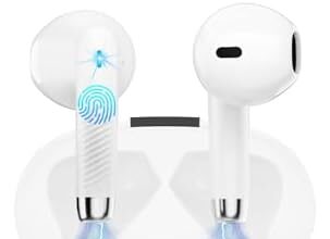 Cuffie Bluetooth, Auricolari Bluetooth 5.3 in Ear con HD Mic, 40H Cuffie Wireless con 3D Stereo HiFi Immersivo, Cuffie Bluetooth Sport IP7 Impermeabili con Display LED per Androide/iOS, USB-C, Blanc