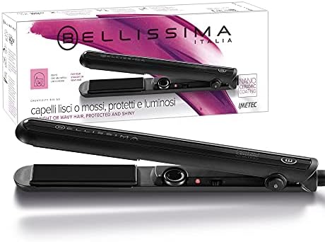 Bellissima Imetec Creativity B15 50 Piastra per Capelli, Styling Liscio o Mosso, Rivestimento in Nanoceramica, Regolazione della Temperatura da 140°C a 230°C, Piastre Oscillanti