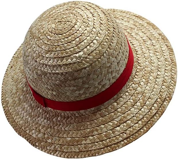 Generico KRAJA CAPPELLO DI PAGLIA The Monkey D. LUFFY RUBBER Cosplay Taglia Unica Adulto