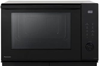 Panasonic NN-DS59NMETG Forno Microonde Combinato e Grill 4 in 1, Flatbed, 27 Litri, 1000W, Cottura a Due Livelli, Sensore Genius, 32 Programmi Automatici, Vassoio Grill, Pulizia Facile, Nero