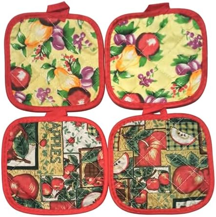 FDDSHOP Presine da Cucina 4 Pezzi Fantasie Assortite