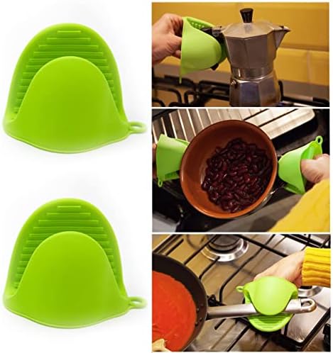 Presine Silicone Da Cucina, Resistenti al Calore, Presine Forno, Guanto Silicone Forno, Facili da Indossare, Presine da Cucina Impermeabili