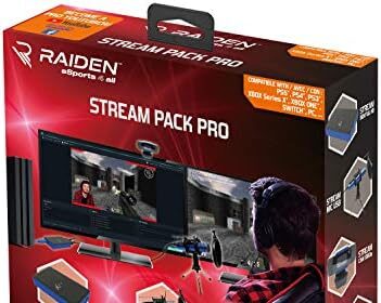 Raiden - Pacchetto di accessori per giocatori e giovani giocatori in streaming, scatola di acquisizione video Full HD, microfono, telecamera HD - PS4, PS5, Xbox x-serie, Switch, PC, Xbox uno.