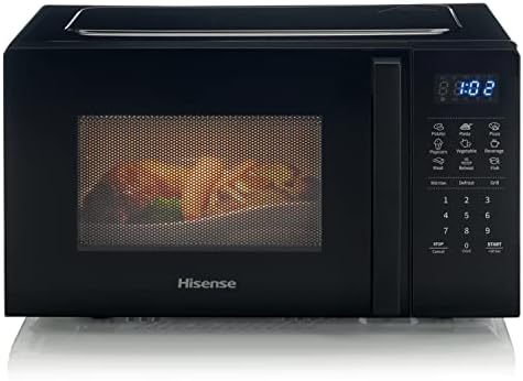 Hisense H20MOBS4HG Forno Microonde con controllo Elettronico, Capacità 20 L, Potenza 700 Watt, Funzione Grill 800 W, Display Led Comandi Touch, Colore Nero