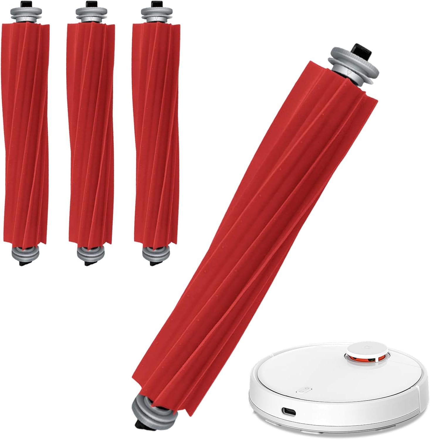 4 spazzole principali compatibili con Roborock S7 S7 Plus S7 MaxV S7 MaxV Plus S7 MaxV Ultra Robot Aspirapolvere, spazzola a rullo per Q7 Q7 Max Q7 Max Plus Q7 Maxv Q7 Maxv Ultra,Q Revo Serie