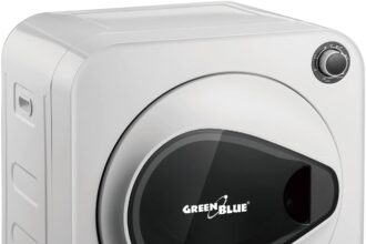 Green Blue GB405 Asciugatrice elettrica 830W / 3kg / Asciugatrice per vestiti a libera installazione o a parete 5programmi di asciugatura Libera installazione (Acsiugatrice GB405)