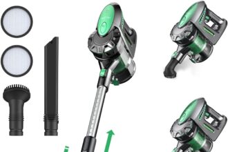 Vactidy Aspirapolvere Senza Fili V8,25KPa Scopa Elettrica Senza Fili Potente 4 in 1, Aspirapolvere Portatile Ultra-leggero, Autonomia 35 Min con Batteria Rimovibile
