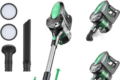 Vactidy Aspirapolvere Senza Fili V8,25KPa Scopa Elettrica Senza Fili Potente 4 in 1, Aspirapolvere Portatile Ultra-leggero, Autonomia 35 Min con Batteria Rimovibile