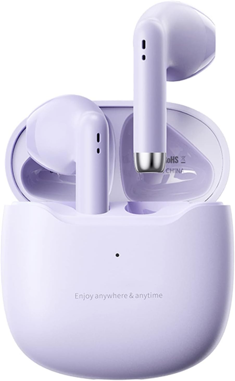 Auricolari Bluetooth senza fili viola blu per iPhone e telefoni Android, cuffie Bluetooth 5.3, bassi profondi, TWS, piccoli auricolari per piccoli canali uditivi per bambini e donne